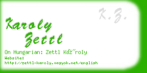 karoly zettl business card